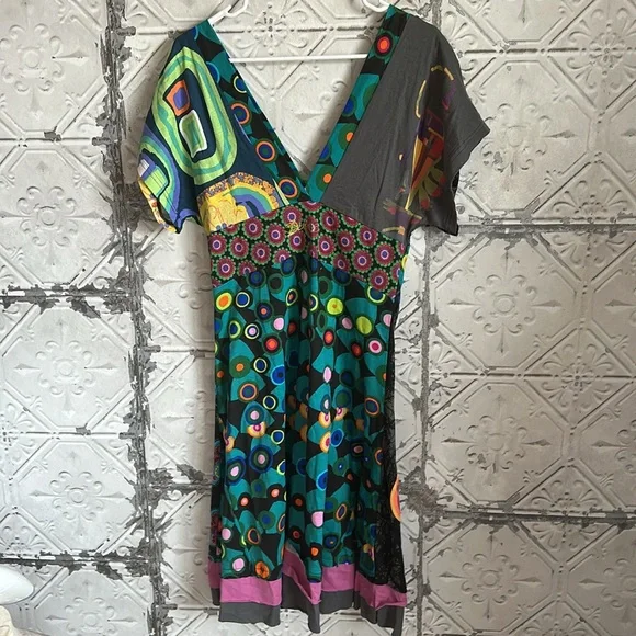 Y2K HTF desigual Colorful Patterned Women's Dress - Picture 3 of 10